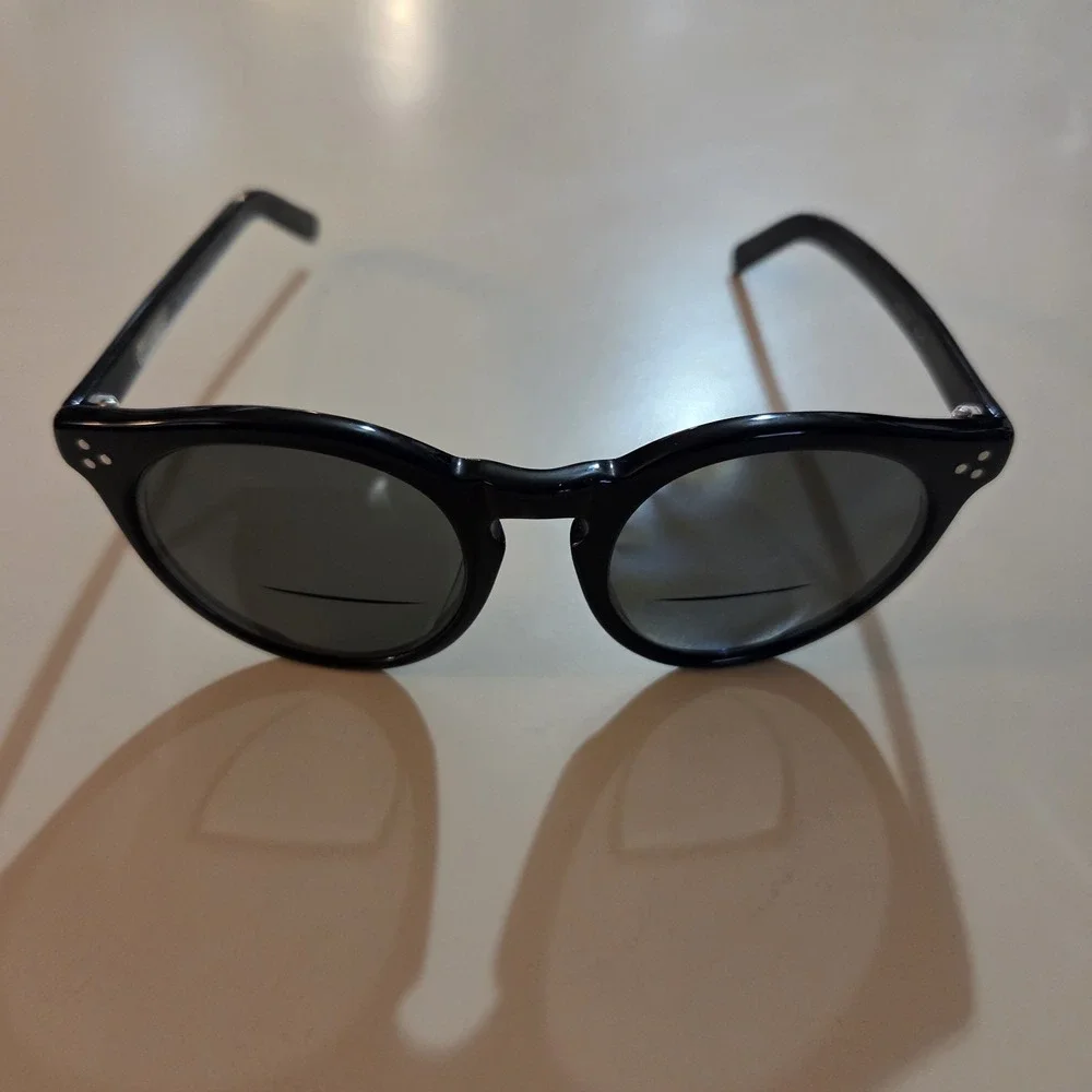Vintage Style ERNEST HEMINGWAY 4725 Black 52/22 Sunglasses Round 3 Dot Shield‎